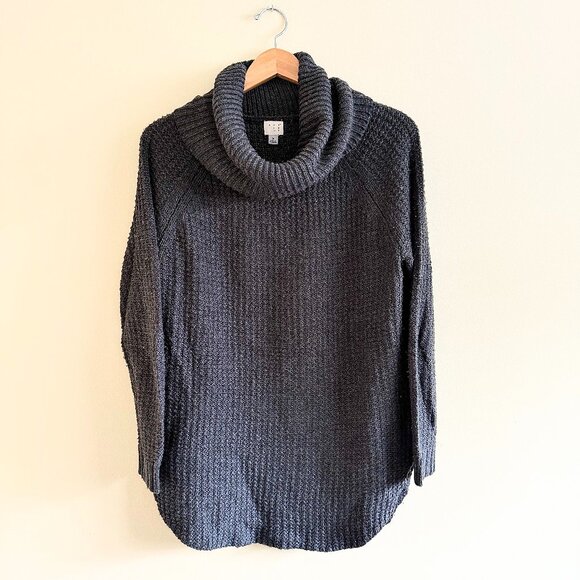"A New Day" Turtleneck Knit Sweater Poncho - Picture 1 of 3